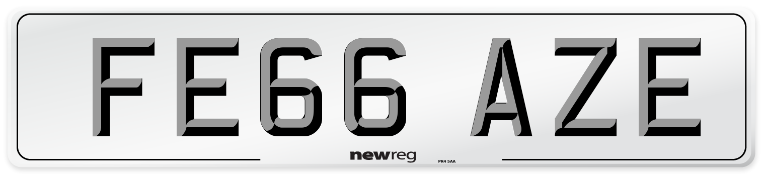 FE66 AZE Number Plate from New Reg